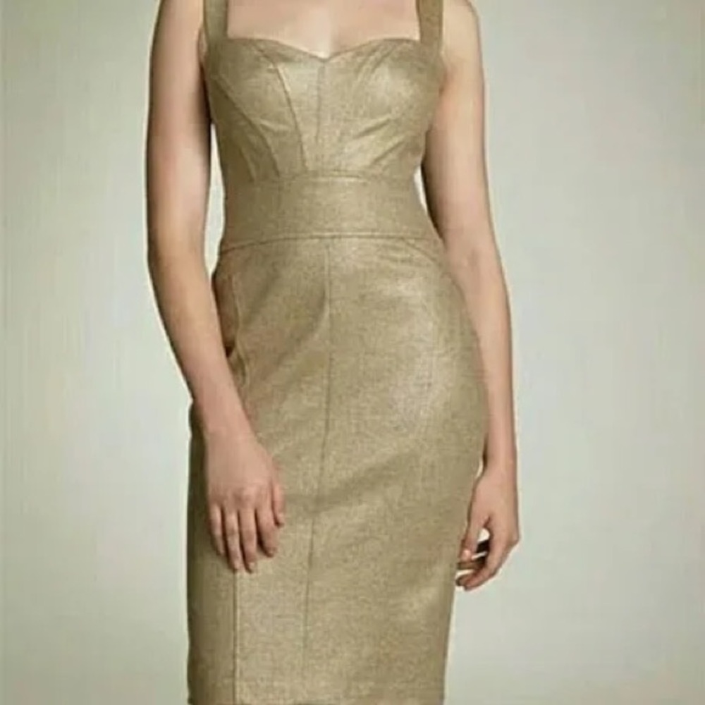 Diane Von Furstenberg Gold Midi Dress